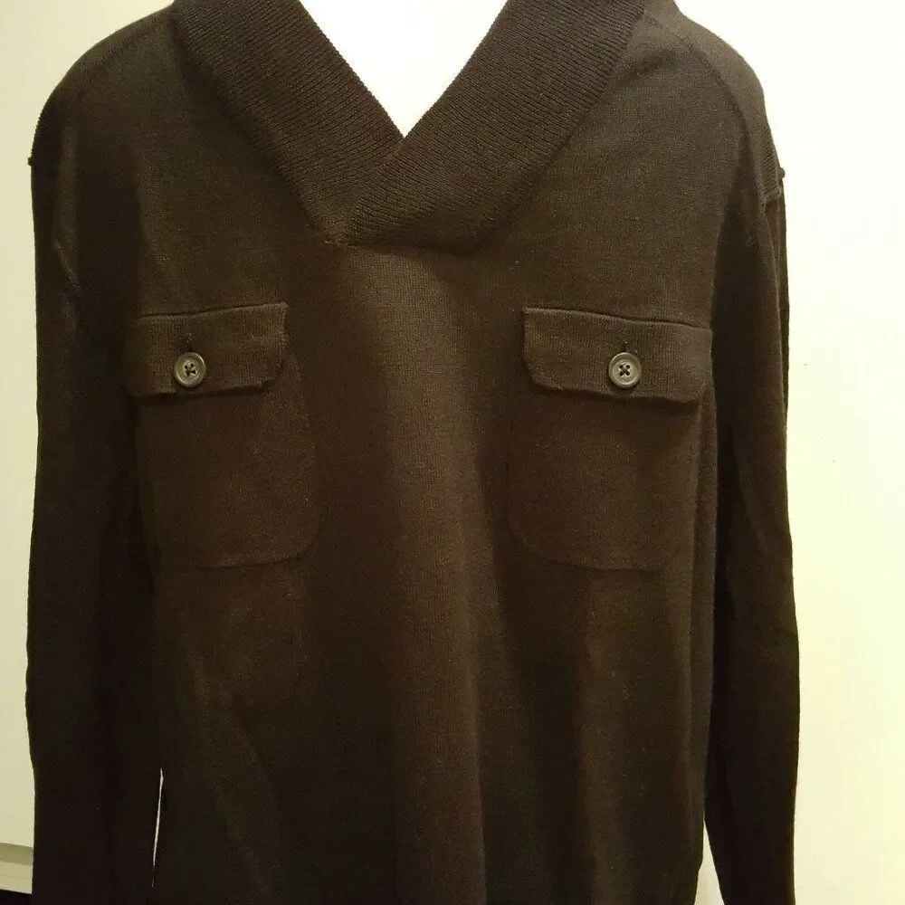 Marc Anthony Mens Sweater XL Black Pullover New